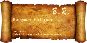 Bergman Relinda névjegykártya